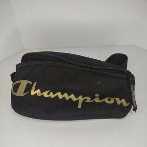 Champion Waist Bag Black Fanny Pack Crossbody - Logo Adjustable Wide Strap A1